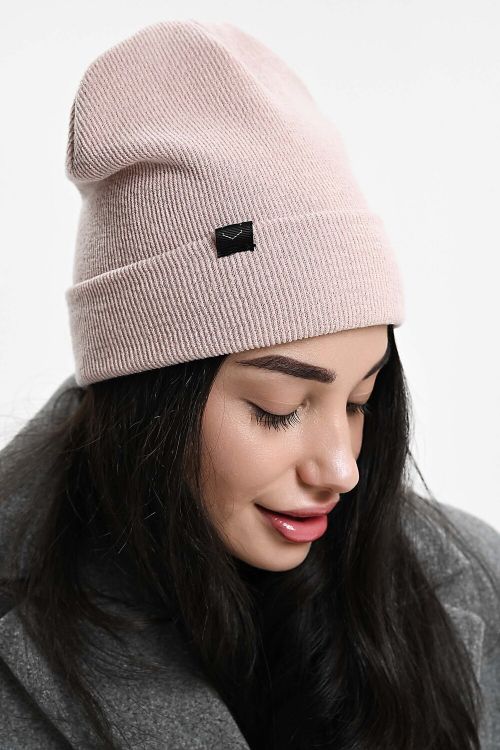 Шапка теплая в рубчик