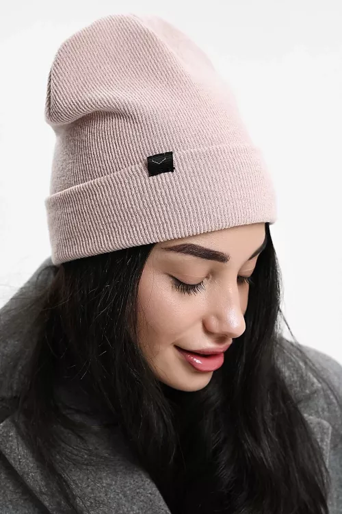 Шапка теплая в рубчик