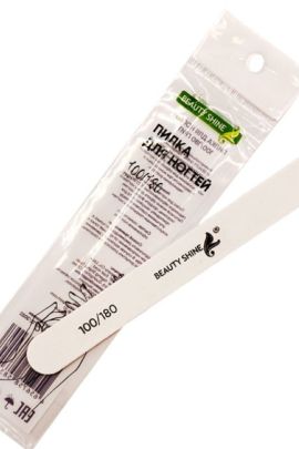 Пилка для ногтей (овал)  Beauty Shine 100/180 грит