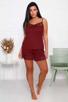 Пижама 80 П (бордо)