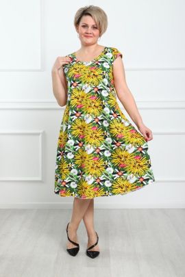 Платье Лето астры последний размер