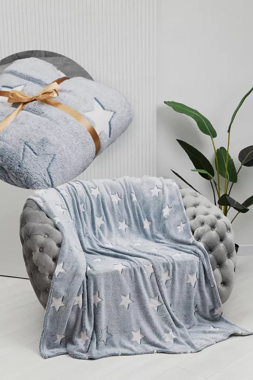 Плед велсофт 1P-179 ЗВЕЗДЫ