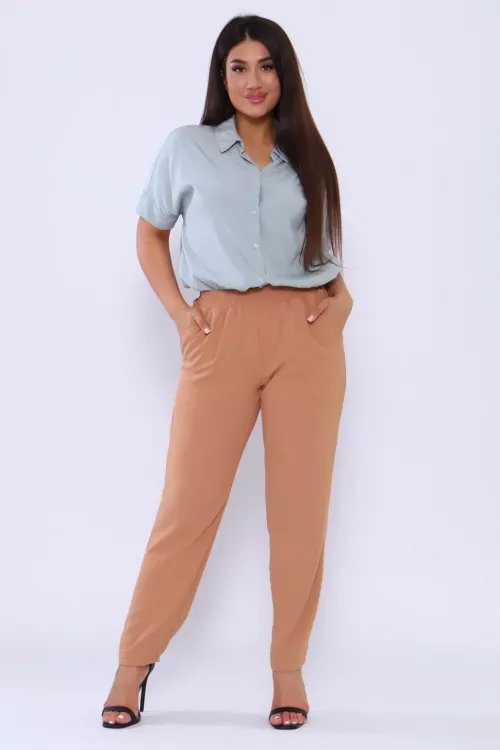 Брюки 32819 песочный последний размер