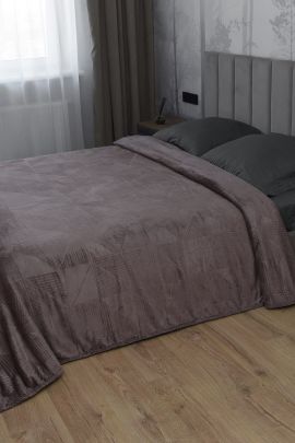 Графика(лиловый) плед велсофт