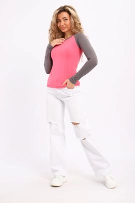 Лонгслив женский с длинным рукавом реглан