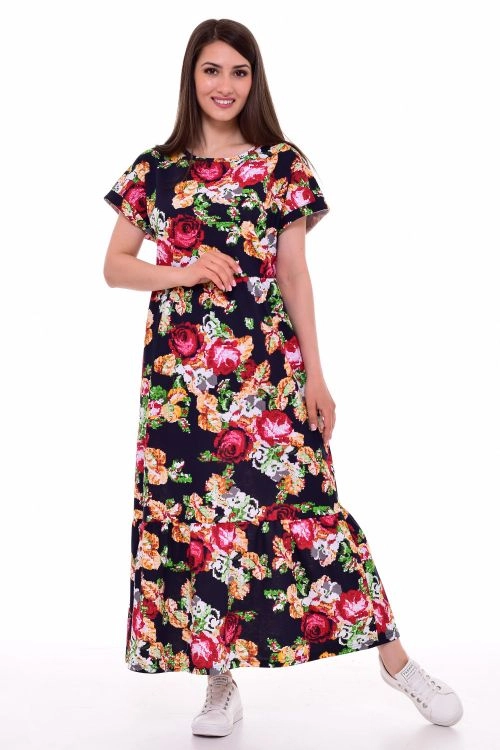 Платье женское 4-082ж (красные розы)