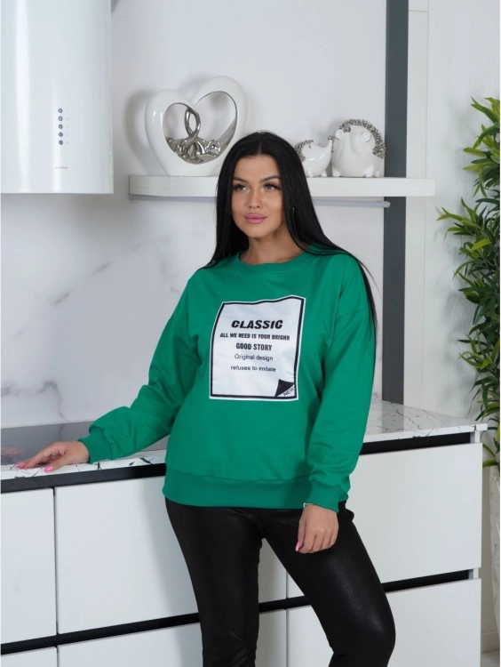 Молния кофта женская (зеленый)