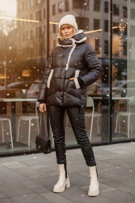 Зимняя куртка с меховой отделкой арт.2813